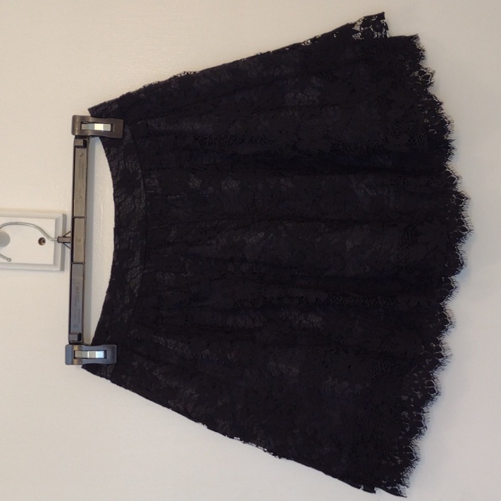 NEW Vintage Charlotte Russe Black Lace Gothic Dolly Lolita Skirt size 0